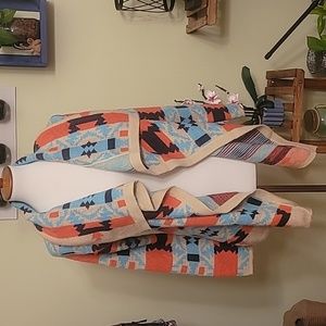 Styleholic Aztez Print Open Front Cardigan - Medium